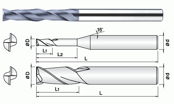 Endmill For GRAPHITE แกรไฟต์